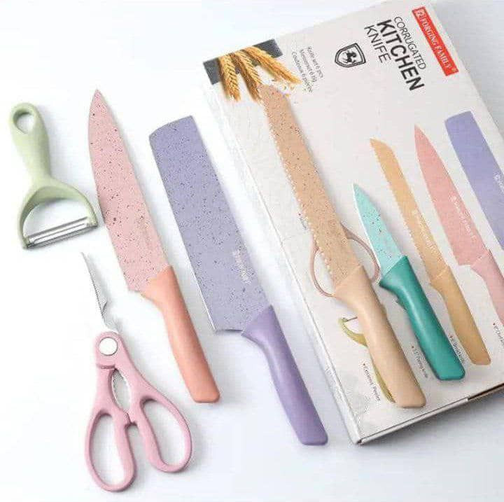 corrugated kitchen knifes